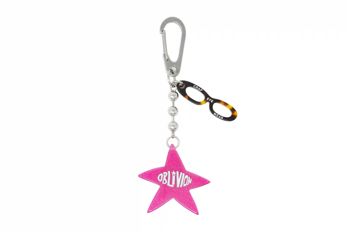 Oblivion Star Keychain - Fuschia Glitter Bio