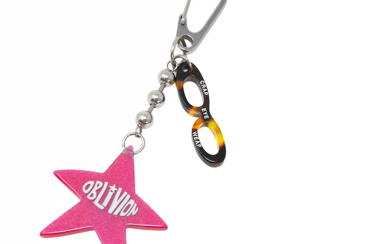 Oblivion Star Keychain - Fuschia Glitter Bio